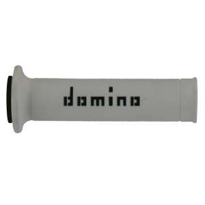 Domino COPPIA MANOPOLE BICOLORE BIANCO / NERO PER MOTO STRADALI  /  RACING IN MATERIALE BICOMPONENTE Lunghezza: 120 mm e 125 mm Accessori: 97.5595.04-00
