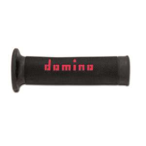 Domino COPPIA MANOPOLE BICOLORE ROSSO / NERO PER MOTO STRADALI  /  RACING IN MATERIALE BICOMPONENTE Lunghezza: 120 mm e 125 mm Accessori: 97.5595.04-00