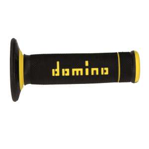 Domino COPPIA MANOPOLE BICOLORE NERO / GIALLO MODELLO EXTREME PER MOTO OFF ROAD ENDURO  /  CROSS IN MATERIALE BICOMPONENTE Lunghezza: 118 mm Accessori: 97.5595.04-00