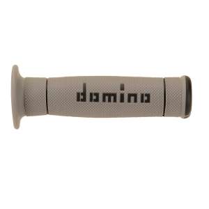 Domino COPPIA MANOPOLE BICOLORE GRIGIO / NERO PER MOTO TRIAL IN MATERIALE BICOMPONENTE Lunghezza: 125 mm Accessori: 97.5595.04-00