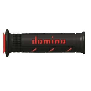 Domino COPPIA MANOPOLE MODELLO XM2 SUPER SOFT IN GOMMA PER MOTO STRADALI / RACING COLORE NERO / ROSSO Lunghezza: 120 mm e 125 mm Accessori: 97.5595.04-00