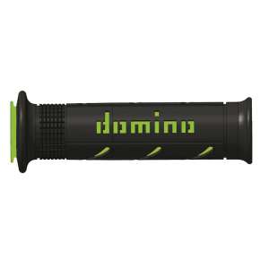 Domino COPPIA MANOPOLE MODELLO XM2 SUPER SOFT IN GOMMA PER MOTO STRADALI / RACING COLORE NERO / VERDE Lunghezza: 120 mm e 125 mm Accessori: 97.5595.04-00