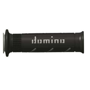 Domino COPPIA MANOPOLE MODELLO XM2 SUPER SOFT IN GOMMA PER MOTO STRADALI / RACING COLORE NERO / GRIGIO Lunghezza: 120 mm e 125 mm Accessori: 97.5595.04-00