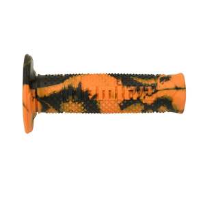 Domino COPPIA MANOPOLE MODELLO SNAKE BICOLORE ARANCIO / NERO IN GOMMA PER MOTO OFF ROAD CROSS / ENDURO Lunghezza: 120 mm Accessori: 97.5595.04-00
