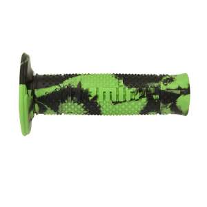 Domino COPPIA MANOPOLE MODELLO SNAKE BICOLORE VERDE / NERO IN GOMMA PER MOTO OFF ROAD CROSS / ENDURO Lunghezza: 120 mm Accessori: 97.5595.04-00