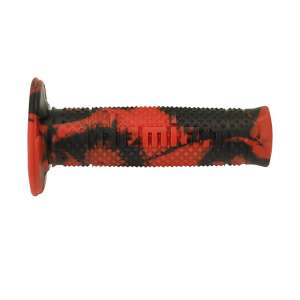 Domino COPPIA MANOPOLE MODELLO SNAKE BICOLORE ROSSO / NERO IN GOMMA PER MOTO OFF ROAD CROSS / ENDURO Lunghezza: 120 mm Accessori: 97.5595.04-00