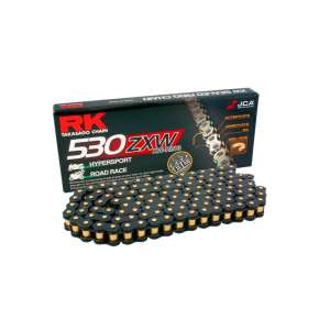 CATENA PER MOTO 530ZXW BLACK SCALE114 MAGLIE CLF PRODOTTA DA RK 