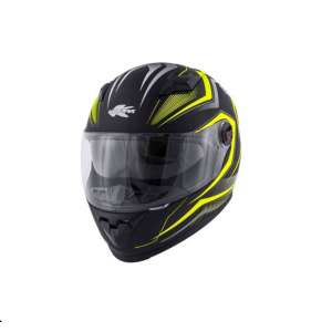 Kappa Casco moto integrale Kv27 Denver giallo fluo su nero taglia L