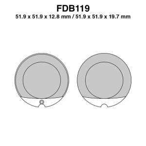 PASTIGLE FRENO FERODO MESCOLA ORGANICA MOTO CODICE FDB119P