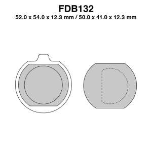 PASTIGLE FRENO FERODO MESCOLA ORGANICA MOTO CODICE FDB132P