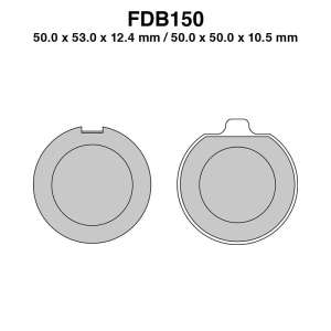 PASTIGLE FRENO FERODO MESCOLA ORGANICA MOTO CODICE FDB150P