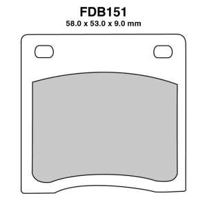 PASTIGLE FRENO FERODO MESCOLA ORGANICA MOTO CODICE FDB151P