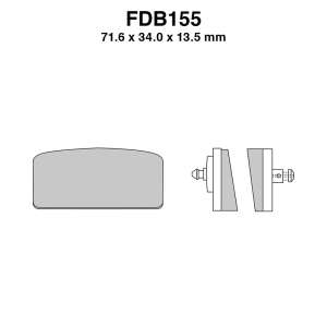 PASTIGLE FRENO FERODO MESCOLA ORGANICA MOTO CODICE FDB155P