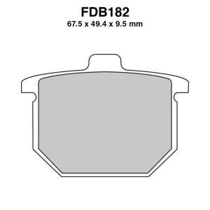PASTIGLE FRENO FERODO MESCOLA ORGANICA MOTO CODICE FDB182P