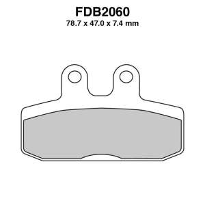 PASTIGLE FRENO FERODO MESCOLA ORGANICA MOTO CODICE FDB2060AG