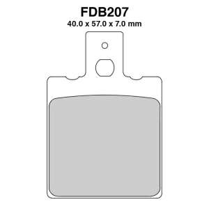 PASTIGLE FRENO FERODO MESCOLA ORGANICA MOTO CODICE FDB207EF