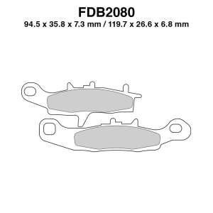PASTIGLE FRENO FERODO MESCOLA SINTER MOTO CODICE FDB2080SG