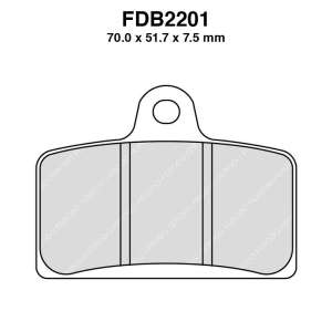 PASTIGLE FRENO FERODO MESCOLA SINTER MOTO CODICE FDB2201ST