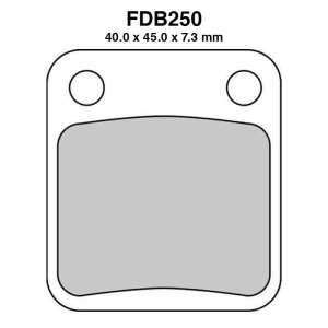 PASTIGLE FRENO FERODO MESCOLA ORGANICA MOTO CODICE FDB250EF