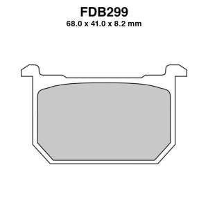 PASTIGLE FRENO FERODO MESCOLA ORGANICA MOTO CODICE FDB299P