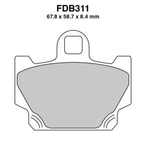 PASTIGLE FRENO FERODO MESCOLA ORGANICA MOTO CODICE FDB311P