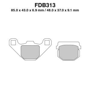 PASTIGLE FRENO FERODO MESCOLA ORGANICA MOTO CODICE FDB313EF