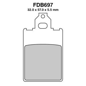 PASTIGLE FRENO FERODO MESCOLA ORGANICA MOTO CODICE FDB697EF