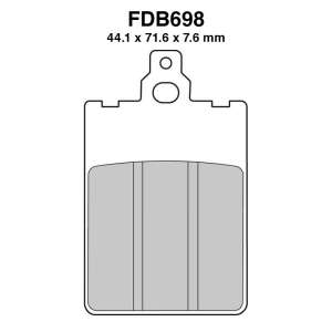 PASTIGLE FRENO FERODO MESCOLA ORGANICA MOTO CODICE FDB698P