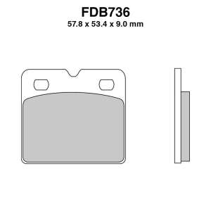 PASTIGLE FRENO FERODO MESCOLA ORGANICA MOTO CODICE FDB736P
