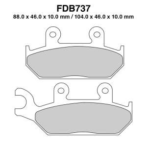 PASTIGLE FRENO FERODO MESCOLA ORGANICA MOTO CODICE FDB737P