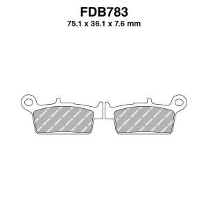 PASTIGLE FRENO FERODO MESCOLA ORGANICA MOTO CODICE FDB783AG