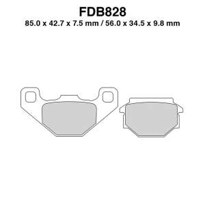 PASTIGLE FRENO FERODO MESCOLA ORGANICA MOTO CODICE FDB828P