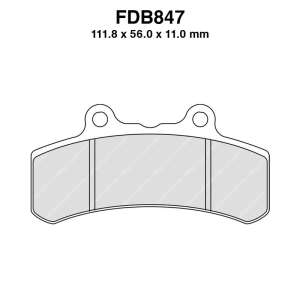 PASTIGLE FRENO FERODO MESCOLA ORGANICA MOTO CODICE FDB847P