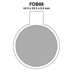 PASTIGLE FRENO FERODO MESCOLA ORGANICA MOTO CODICE FDB88P