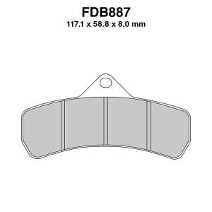 PASTIGLE FRENO FERODO MESCOLA ORGANICA MOTO CODICE FDB887P