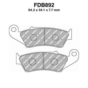 PASTIGLE FRENO FERODO MESCOLA ORGANICA MOTO CODICE FDB892EF
