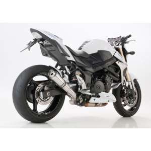 Scarico SUZUKI GSR 750 anno  2011 - 2012 - 2013 - 2014 - 2015 - 2016   terminale di scarico HURRIC SP Slip on in acciaio inossidabile lucidato colore argento