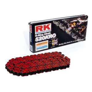 CATENA PER MOTO 520KRO 120 MAGLIE CLF ROSSA PRODOTTA DA RK 