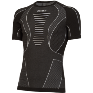 Maglia moto, bici e running tecnica sportiva antivento spyder a maniche corte grigia XTECH taglia XXS