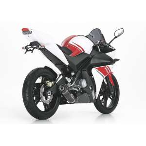 Scarico YAMAHA YZF-R125 2008 - 2009 - 2010 - 2011 - 2012 - 2013  .  SHARK Street GP sistema completo terminale di scarico carbonio colore carbonio