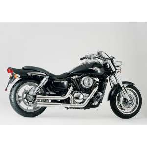 Scarico SUZUKI M 1600 Intruder 2005 Sistema di scarico FALCON Double Groove sistema completo acciaio inossidabile lucidato colore argento