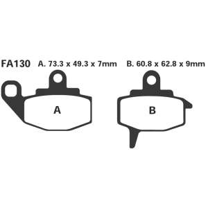 PASTIGLE FRENO TT EBC MESCOLA ORGANICA MOTO CODICE R1113000
