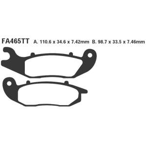 PASTIGLE FRENO TT EBC MESCOLA ORGANICA MOTO CODICE R1146500