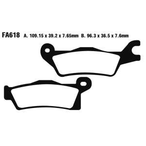 PASTIGLE FRENO TT EBC MESCOLA ORGANICA MOTO CODICE R1161800