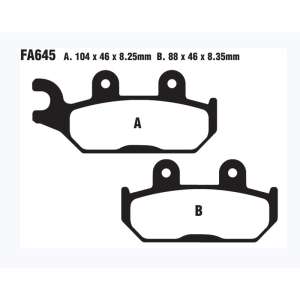PASTIGLE FRENO TT EBC MESCOLA ORGANICA MOTO CODICE R1164500