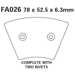 PASTIGLE FRENO EBC MESCOLA ORGANICA MOTO CODICE R1202600