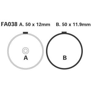 PASTIGLE FRENO EBC MESCOLA ORGANICA MOTO CODICE R1203800