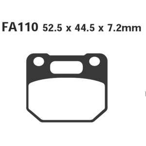 PASTIGLE FRENO EBC MESCOLA ORGANICA MOTO CODICE R1211000