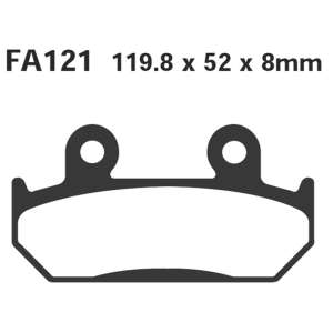 PASTIGLE FRENO EBC MESCOLA ORGANICA MOTO CODICE R1212100