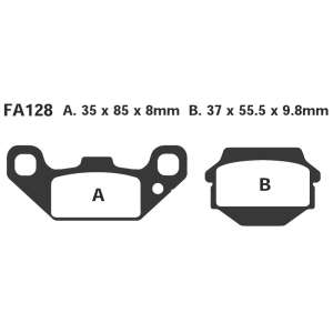 PASTIGLE FRENO EBC MESCOLA ORGANICA MOTO CODICE R1212800